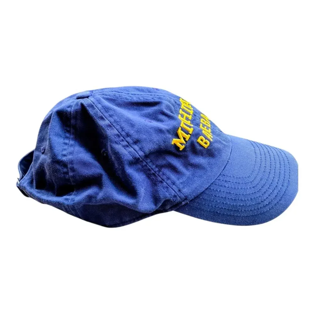 Nike Team Michigan Wolverines Baseball Hat Navy Blue Maize Yellow Strapback Cap